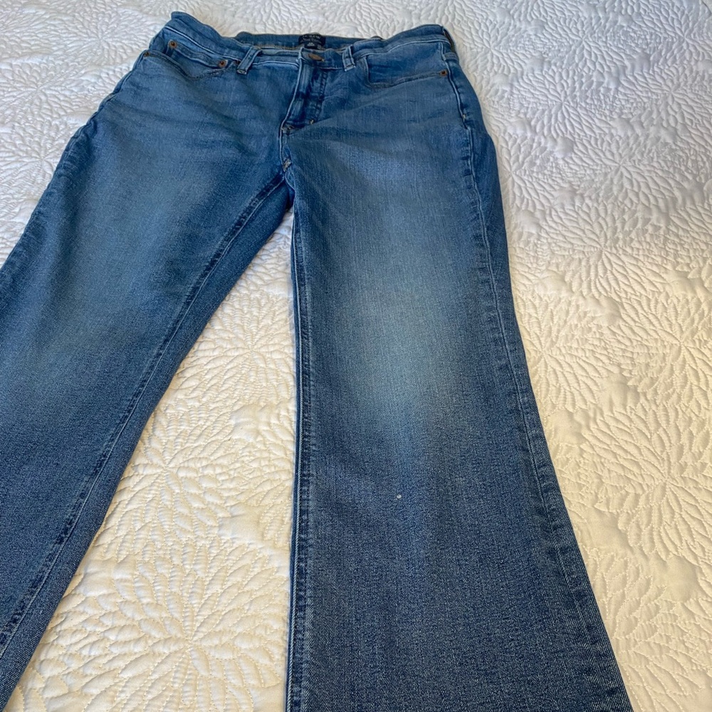 J. Crew Wide Leg Flare Jeans in Light Blue